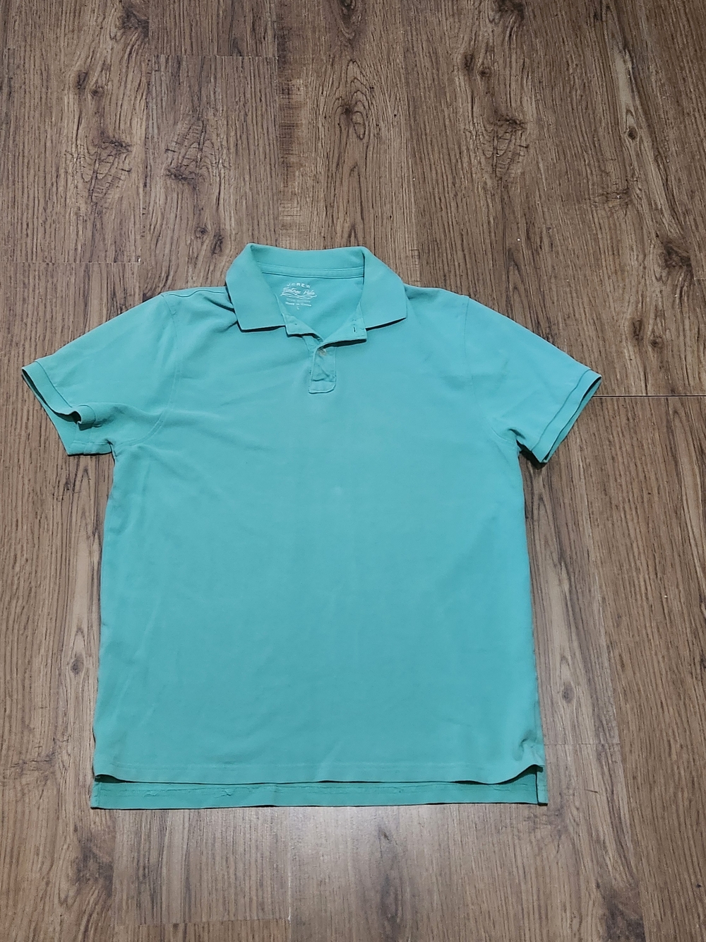 J. Crew Men's Mint Polo Shirt in Seafoam Green